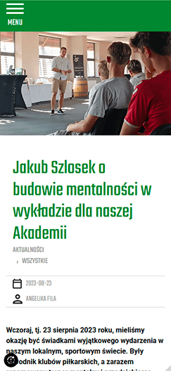 Jakub Szlosek o budowie mentalności w wykładzie dla Akademii