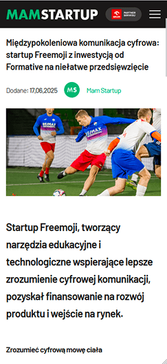 MamStartup: Międzypokoleniowa komunikacja cyfrowa — startup Freemoji